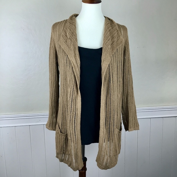 J. Jill Sweaters - J. Jill LINEN Blend Open Front Cardigan Size Small